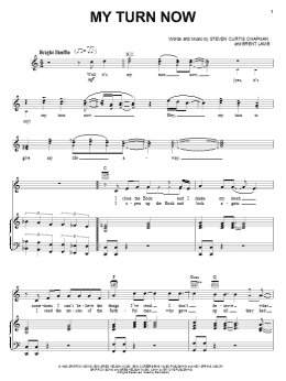 page one of My Turn Now (Piano, Vocal & Guitar Chords (Right-Hand Melody))