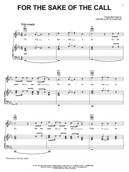 page one of For The Sake Of The Call (Piano, Vocal & Guitar Chords (Right-Hand Melody))