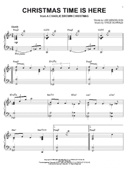 page one of Christmas Time Is Here (Piano Solo)