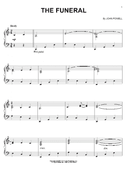 page one of The Funeral (Piano Solo)