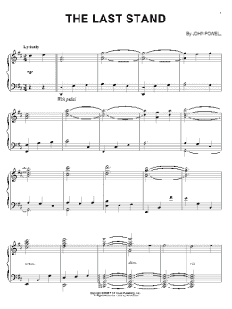 page one of The Last Stand (Piano Solo)