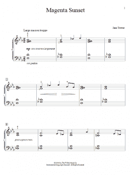 page one of Magenta Sunset (Educational Piano)