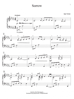 page one of Sorrow (Educational Piano)