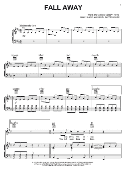 page one of Fall Away (Piano, Vocal & Guitar Chords (Right-Hand Melody))
