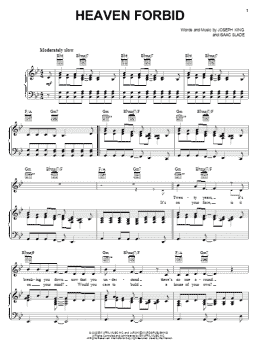 page one of Heaven Forbid (Piano, Vocal & Guitar Chords (Right-Hand Melody))