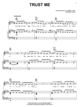 page one of Trust Me (Piano, Vocal & Guitar Chords (Right-Hand Melody))
