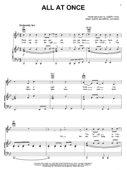 page one of All At Once (Piano, Vocal & Guitar Chords (Right-Hand Melody))