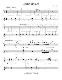 page one of Gecko Games (Educational Piano)