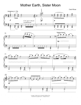 page one of Mother Earth, Sister Moon (Educational Piano)