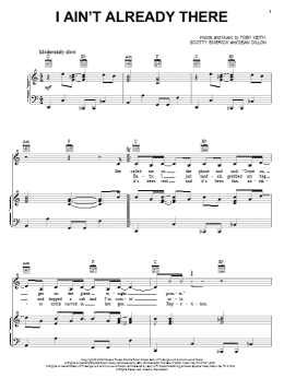 page one of I Ain't Already There (Piano, Vocal & Guitar Chords (Right-Hand Melody))