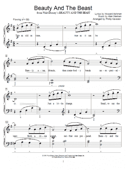 page one of Beauty And The Beast (arr. Phillip Keveren) (Educational Piano)