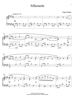 page one of Silhouette (Educational Piano)
