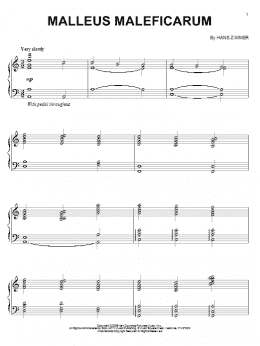 page one of Malleus Maleficarum (Piano Solo)