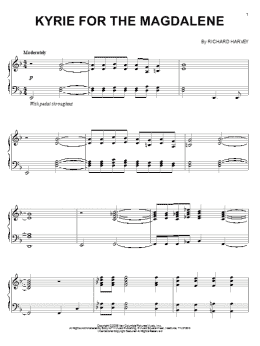 page one of Kyrie For The Magdalene (Piano Solo)