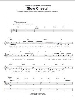 page one of Slow Cheetah (Bass Guitar Tab)