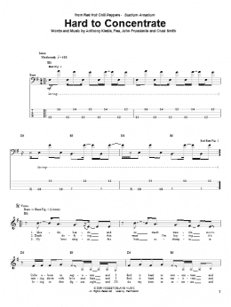 page one of Hard To Concentrate (Bass Guitar Tab)
