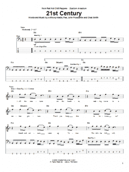 page one of 21st Century (Bass Guitar Tab)