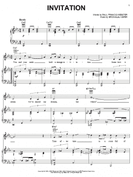 page one of Invitation (Piano, Vocal & Guitar Chords (Right-Hand Melody))