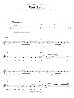 page one of Wet Sand (Bass Guitar Tab)