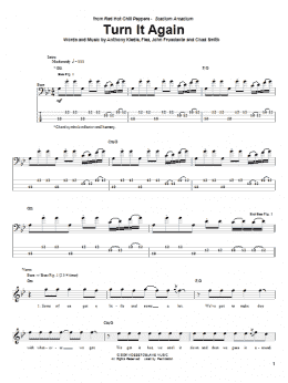 page one of Turn It Again (Bass Guitar Tab)