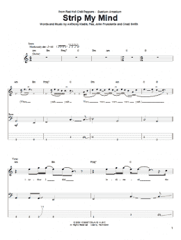 page one of Strip My Mind (Bass Guitar Tab)