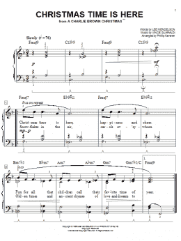 page one of Christmas Time Is Here [Jazz version] (arr. Phillip Keveren) (Easy Piano)