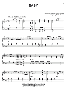 page one of Easy (arr. Phillip Keveren) (Piano Solo)