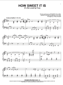 page one of How Sweet It Is (To Be Loved By You) (arr. Phillip Keveren) (Piano Solo)