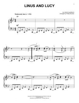 page one of Linus And Lucy (arr. Phillip Keveren) (Easy Piano)