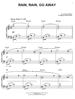page one of Rain, Rain, Go Away (arr. Phillip Keveren) (Easy Piano)