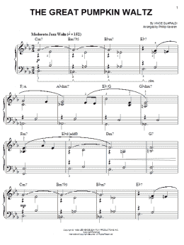 page one of The Great Pumpkin Waltz (Easy Piano)