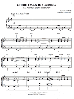 page one of Christmas Is Coming (arr. Phillip Keveren) (Easy Piano)