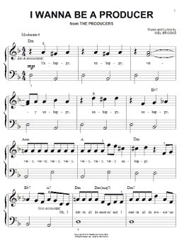 page one of I Wanna Be A Producer (Big Note Piano)