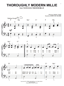 page one of Thoroughly Modern Millie (Big Note Piano)