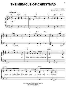 page one of The Miracle Of Christmas (Easy Piano)