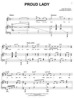 page one of Proud Lady (Piano & Vocal)