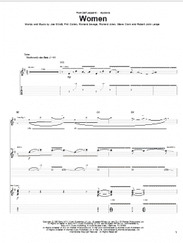 page one of Women (Guitar Tab)