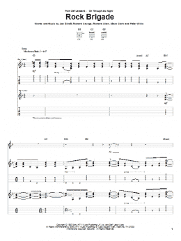 page one of Rock Brigade (Guitar Tab)