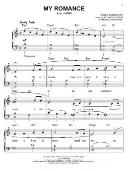 page one of My Romance (arr. Phillip Keveren) (Easy Piano)