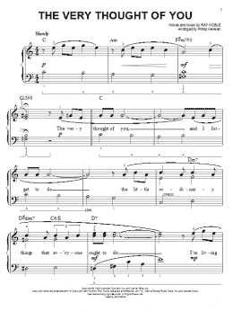 page one of The Very Thought Of You (arr. Phillip Keveren) (Easy Piano)