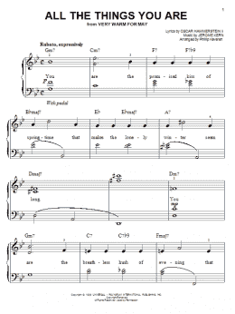 page one of All The Things You Are (arr. Phillip Keveren) (Easy Piano)