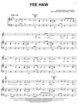 page one of Yee Haw (Piano, Vocal & Guitar Chords (Right-Hand Melody))