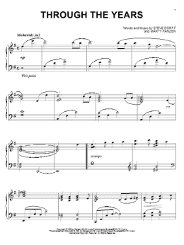 page one of Through The Years (Piano Solo)