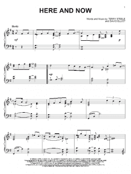 page one of Here And Now (Piano Solo)