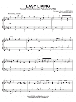 page one of Easy Living (Piano Solo)