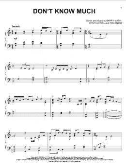 page one of Don't Know Much (Piano Solo)