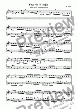 page one of Fugue in G-major