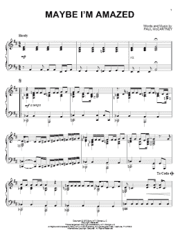 page one of Maybe I'm Amazed (Piano Solo)
