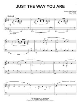 page one of Just The Way You Are (Piano Solo)