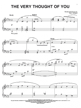 page one of The Very Thought Of You (Piano Solo)